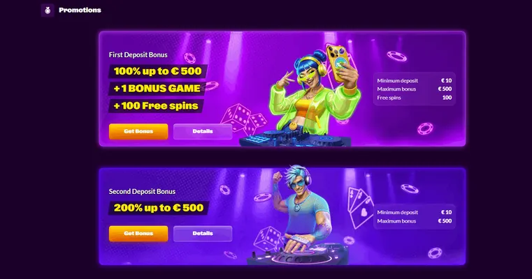 Slotrave Casino bonus and free spins screenshot